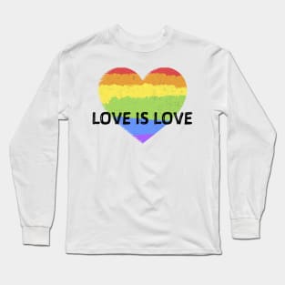 LOVE IS LOVE PRIDE GAY LGBT RAINBOW HEARTH 2 Long Sleeve T-Shirt